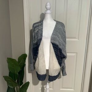 Xhilaration blue and white cardigan size S/M